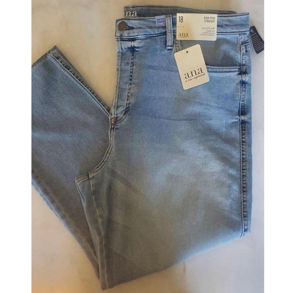 a.n.a High Rise Straight Leg Jeans